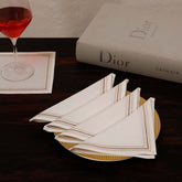 Benno Embroidery Cocktail Napkin Set Of 6